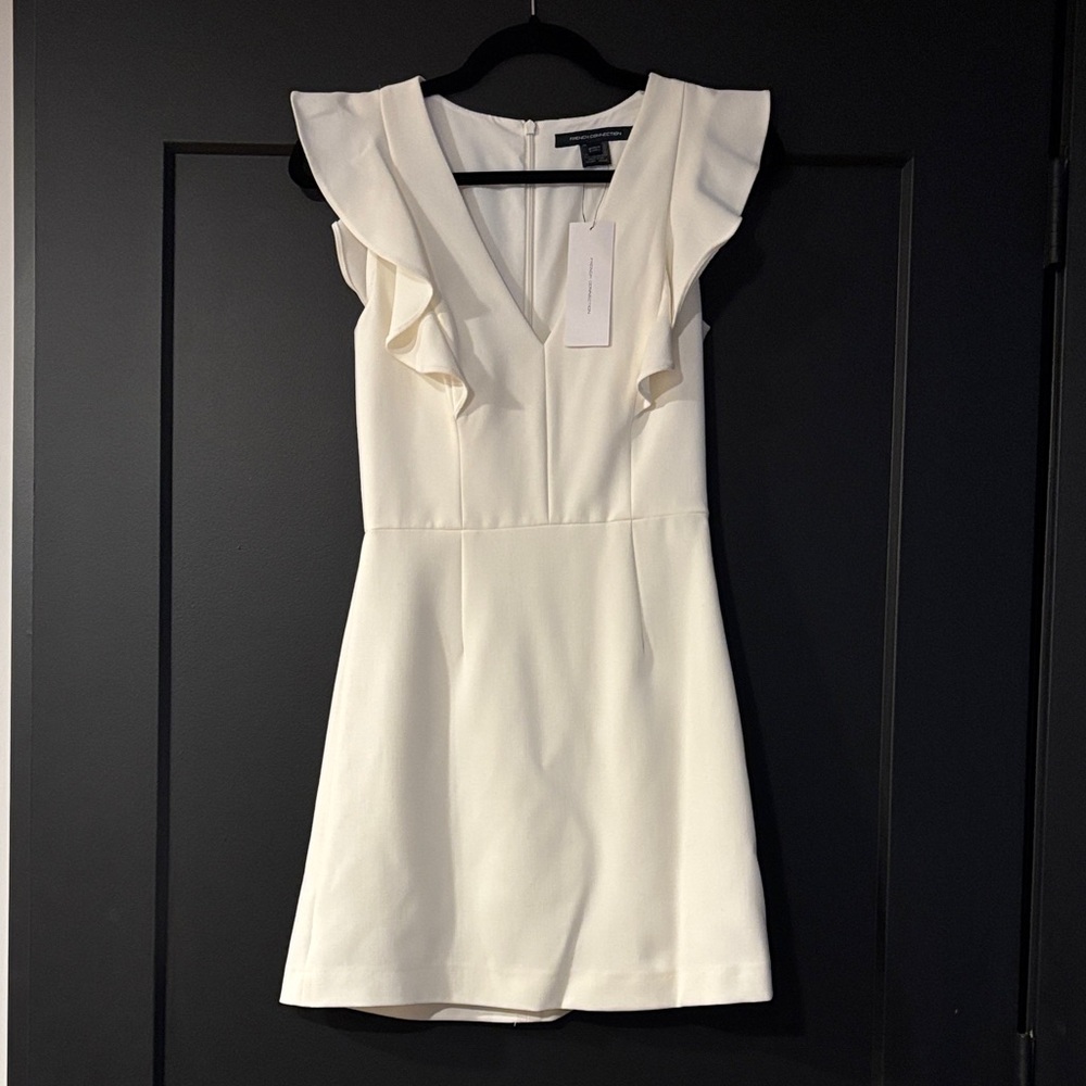 French Connection White Whisper Mini Dress
